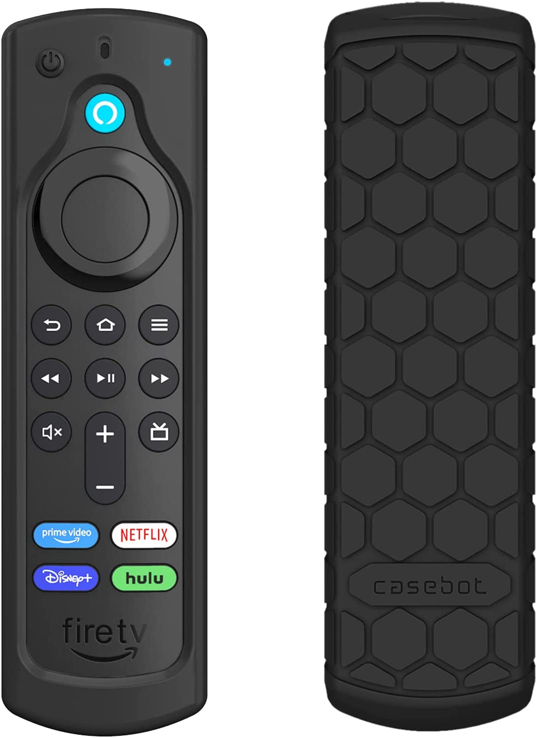 Remote Case for Fire TV Stick HD/4K/4K Max (1St Gen)/Fire TV Stick (3Rd Gen)/Lite - Anti-Slip Shockproof Silicone Cover for Alexa Voice Remote (2Nd & 3Rd Generation) (Black)