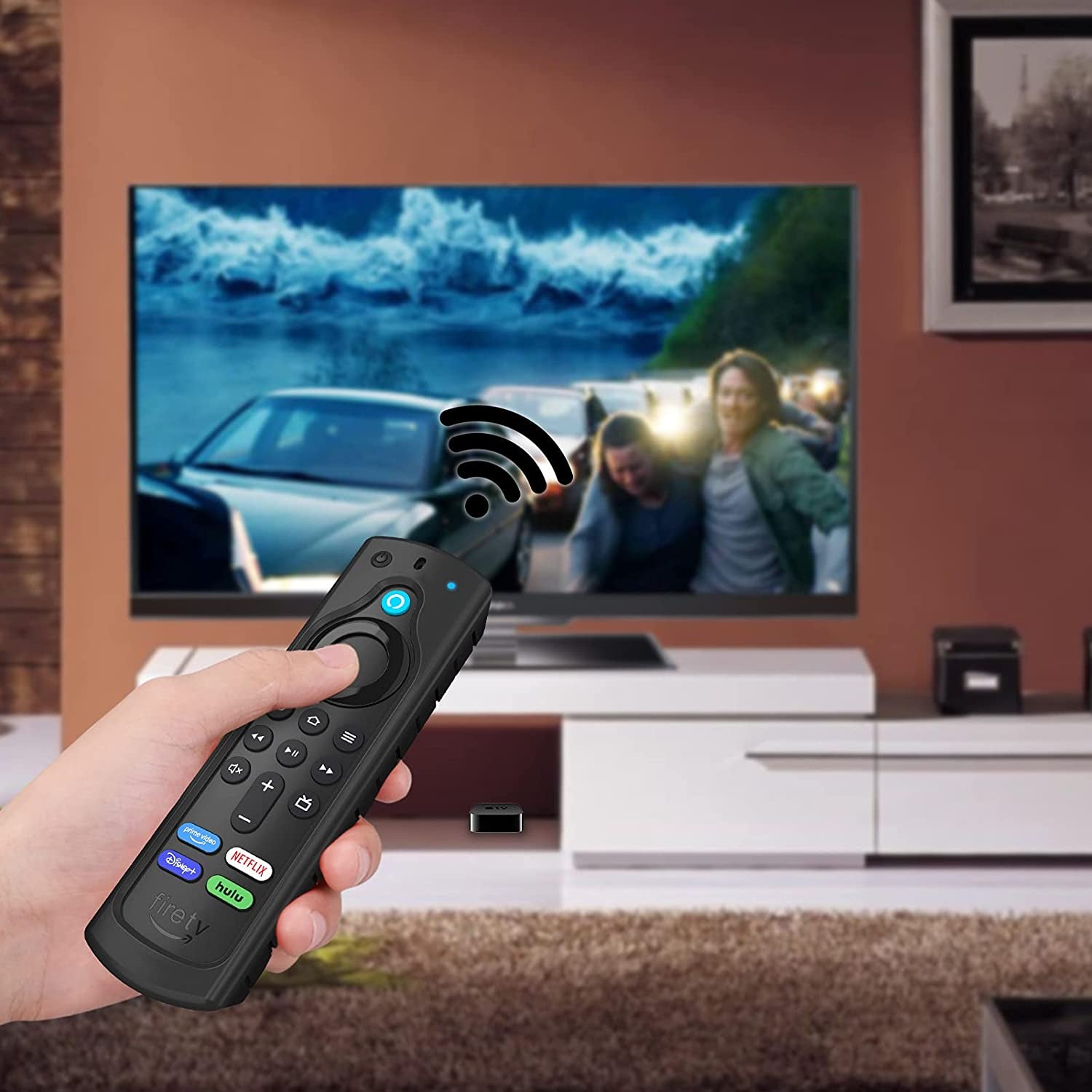 Remote Case for Fire TV Stick HD/4K/4K Max (1St Gen)/Fire TV Stick (3Rd Gen)/Lite - Anti-Slip Shockproof Silicone Cover for Alexa Voice Remote (2Nd & 3Rd Generation) (Black)