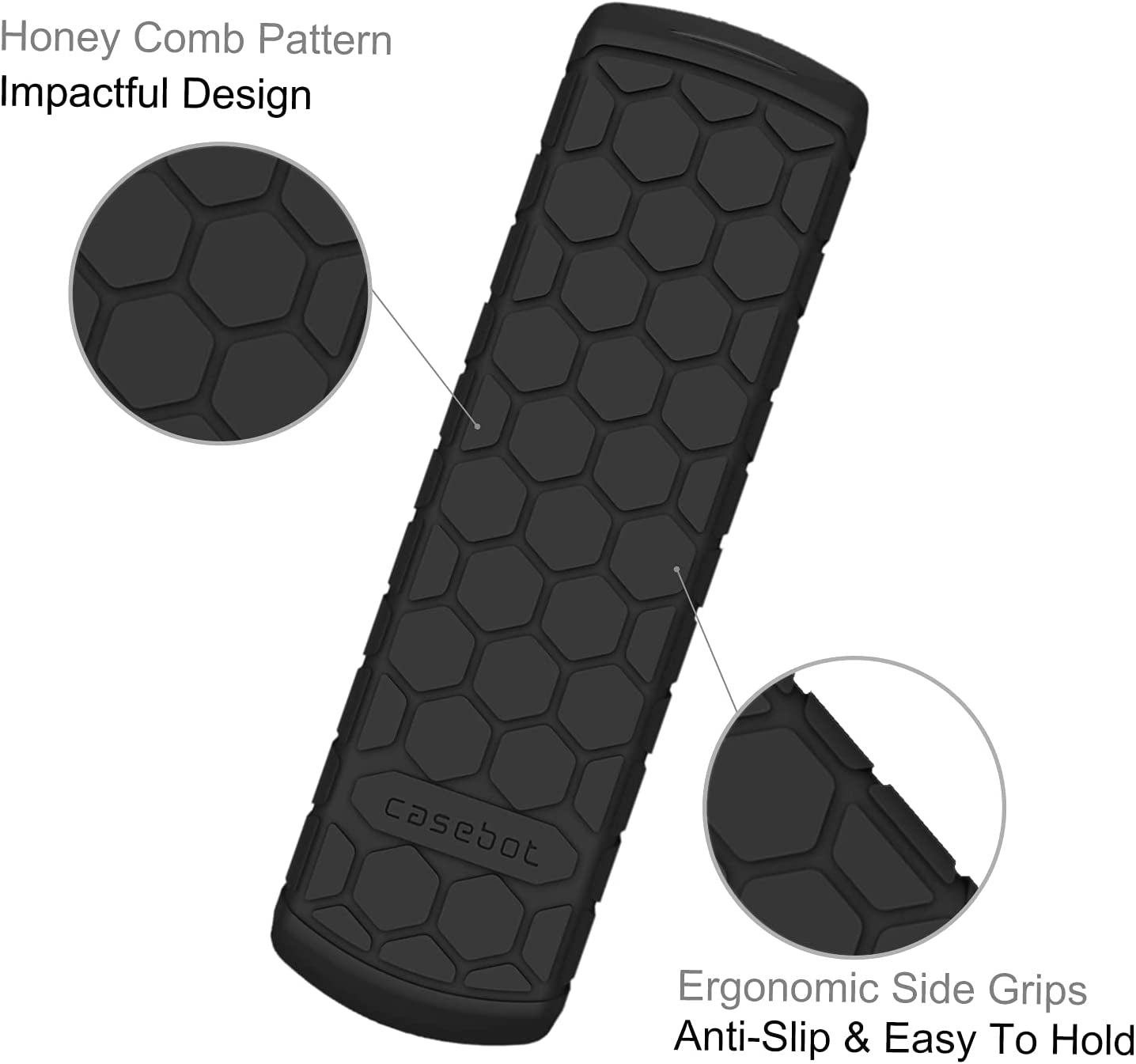 Remote Case for Fire TV Stick HD/4K/4K Max (1St Gen)/Fire TV Stick (3Rd Gen)/Lite - Anti-Slip Shockproof Silicone Cover for Alexa Voice Remote (2Nd & 3Rd Generation) (Black)